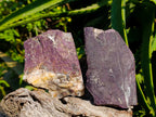 Polished Silky Matt Metallic Purpurite Slices x 6 From Erongo, Namibia