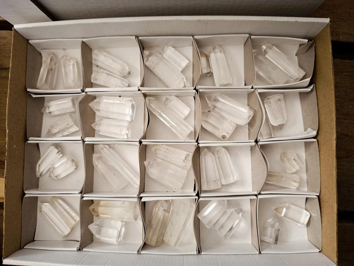 Polished Clear Quartz Crystals x 40 From Madagascar