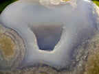 Polished Blue Lace Agate Standing Free Forms x 3 From Nsanje, Malawi