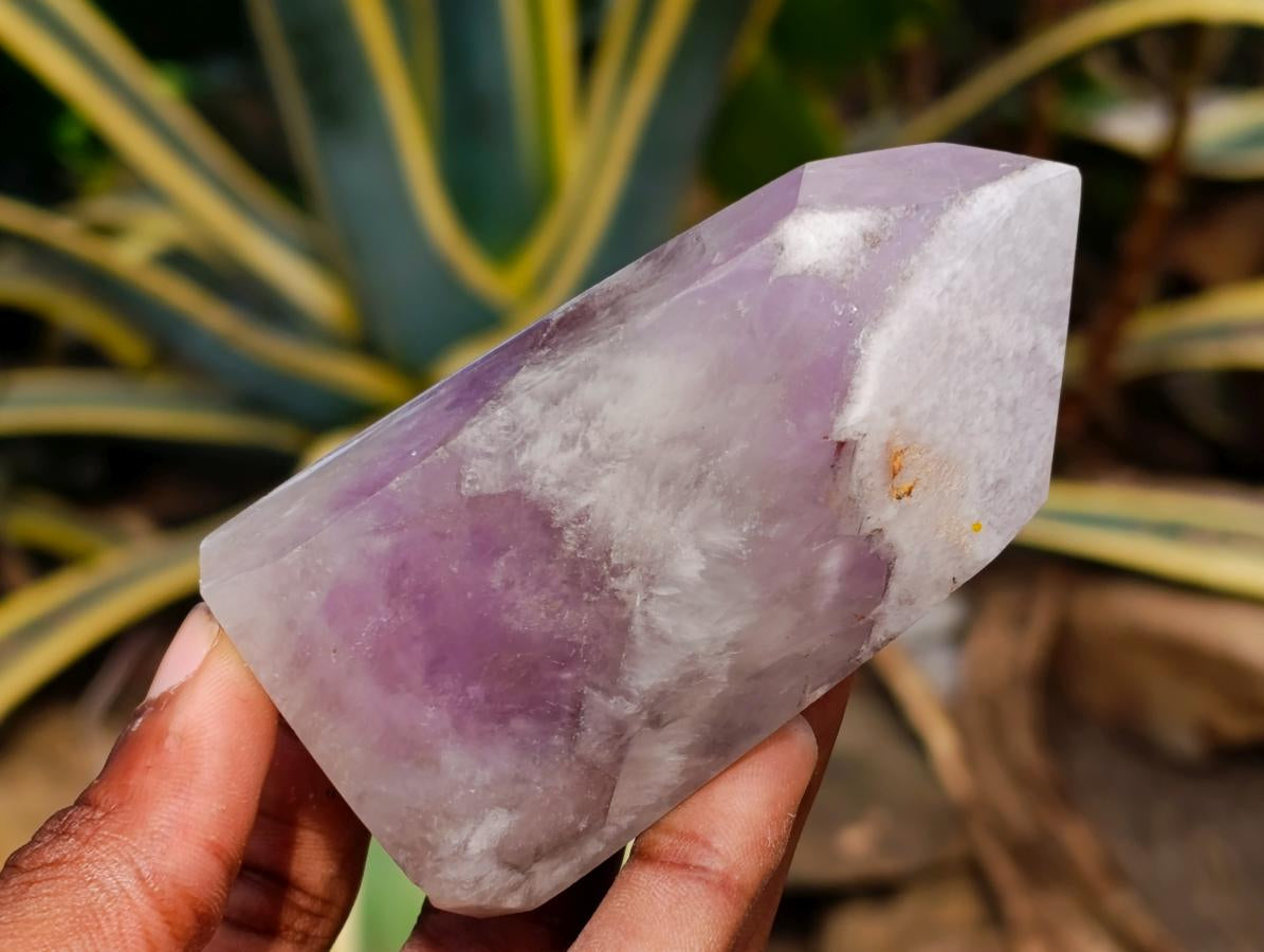 Polished Chevron Amethyst Points x 6 From Madagascar