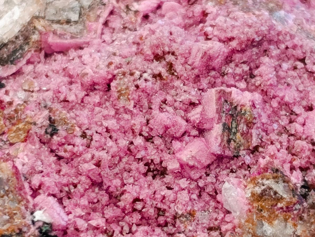 Natural Salrose Cobaltion Dolomite With Malachite Specimens x 3 From Kakanda, Congo