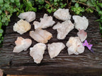 Natural Quartz Crystal Clusters x 12 From Madagascar