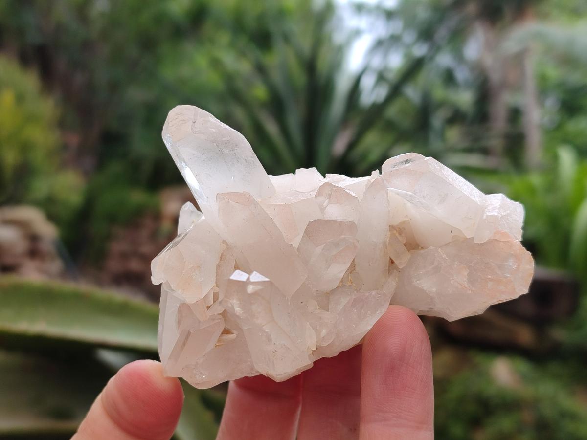 Natural Quartz Crystal Clusters x 12 From Madagascar