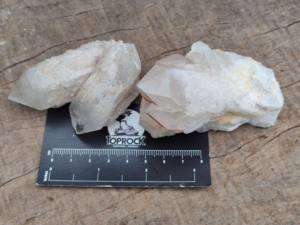 Natural Quartz Crystal Clusters x 12 From Madagascar