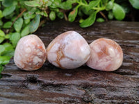 Polished Flower Agate Standing Free Forms x 35 From Antsahalova, Madagascar