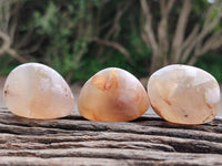 Polished Flower Agate Standing Free Forms x 35 From Antsahalova, Madagascar