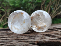 Polished Clear Quartz Crystal Balls x 3 From Madagascar