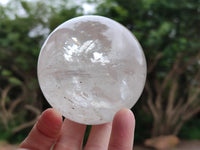 Polished Clear Quartz Crystal Balls x 3 From Madagascar