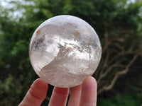 Polished Clear Quartz Crystal Balls x 3 From Madagascar