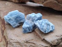Natural Mini Sky Blue Calcite Specimens x 70 From Namibia