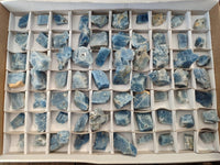 Natural Mini Sky Blue Calcite Specimens x 70 From Namibia