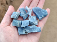 Natural Mini Sky Blue Calcite Specimens x 70 From Namibia