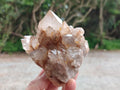 Natural Smokey Phantom Quartz Clusters x 2 From Luena, Congo