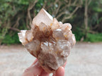 Natural Smokey Phantom Quartz Clusters x 2 From Luena, Congo