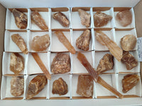 Natural Honey Aragonite Specimens x 24 From Namibia