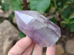 Polished Chevron And Window Amethyst Crystal Points x 6 From Madagascar