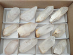 Natural Mix Of Clear Quartz Crystals x 12 From Madagascar - Toprock Gemstones and Minerals 