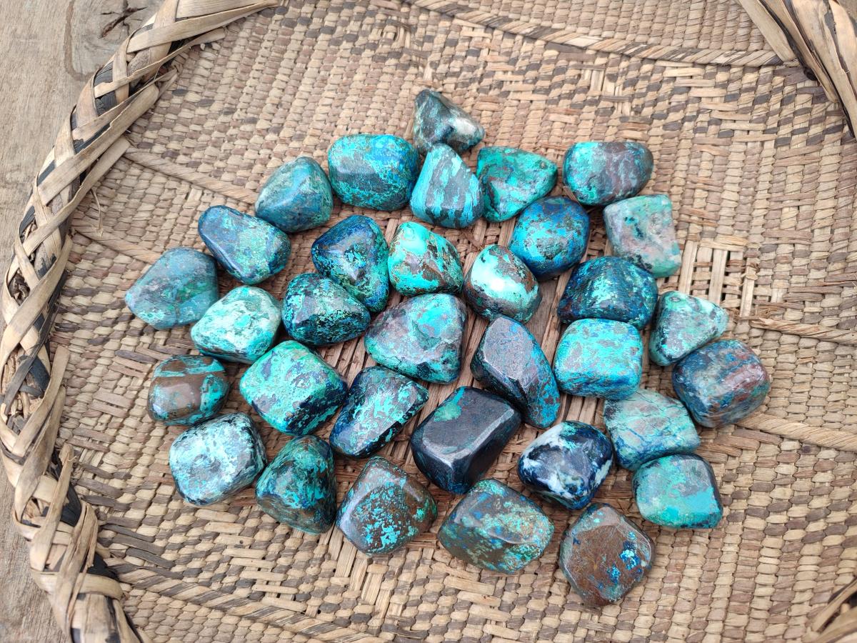 Polished Shattuckite Free Forms x 70 From Congo - Toprock Gemstones and Minerals 