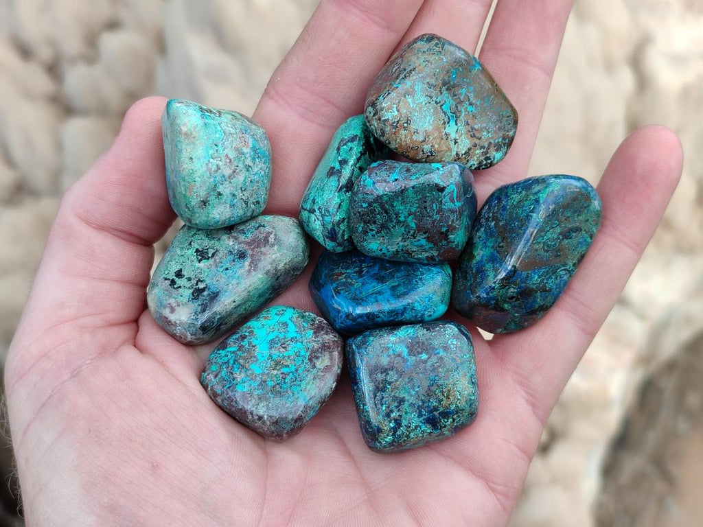 Polished Shattuckite Free Forms x 70 From Congo - Toprock Gemstones and Minerals 