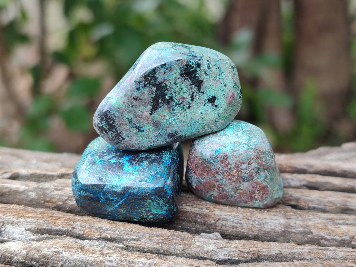 Polished Shattuckite Free Forms x 70 From Congo - Toprock Gemstones and Minerals 