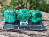 Polished Flower Banded Malachite Free Forms x 26 From Congo