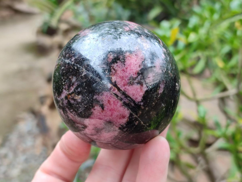 Polished Rhodonite Spheres x 4 From Ambindavato, Madagascar