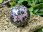 Polished Rhodonite Spheres x 4 From Ambindavato, Madagascar