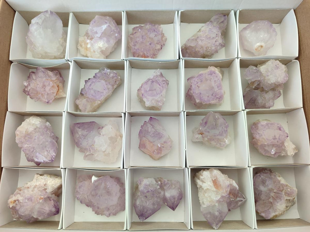 Natural Sunburst Amethyst Spirit Crystals x 20 From Boekenhouthoek, South Africa