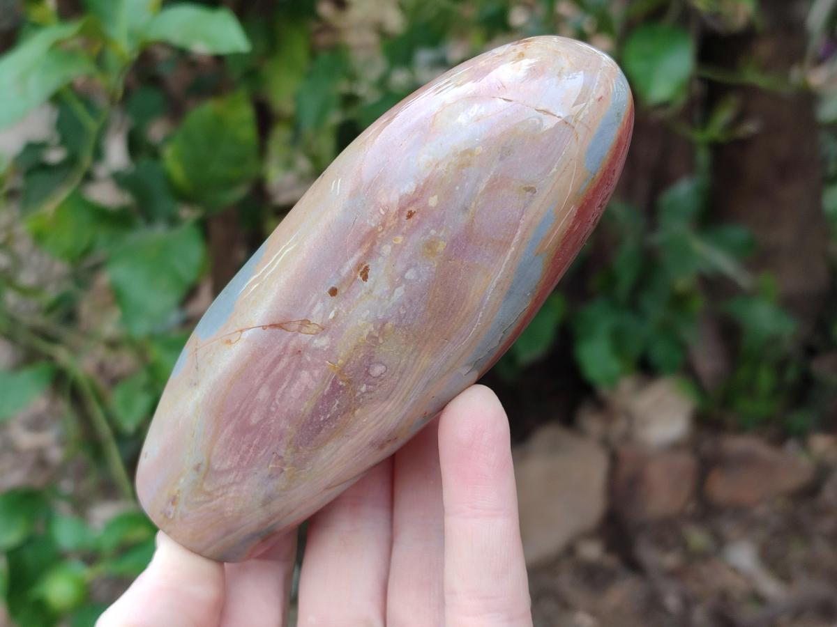 Polished Polychrome Jasper Standing Free Forms x 4 From NW Coast, Madagascar