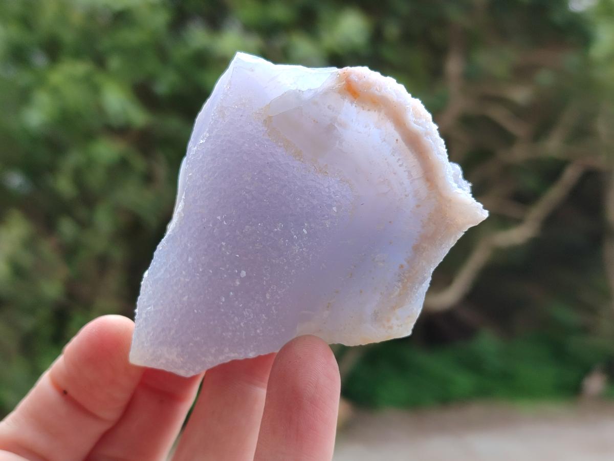 Natural Etched Blue Chalcedony Specimens x 12 From Nsanje, Malawi
