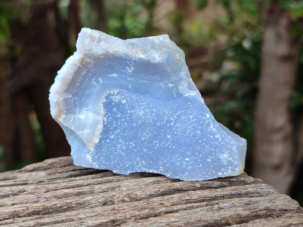 Natural Etched Blue Chalcedony Specimens x 12 From Nsanje, Malawi