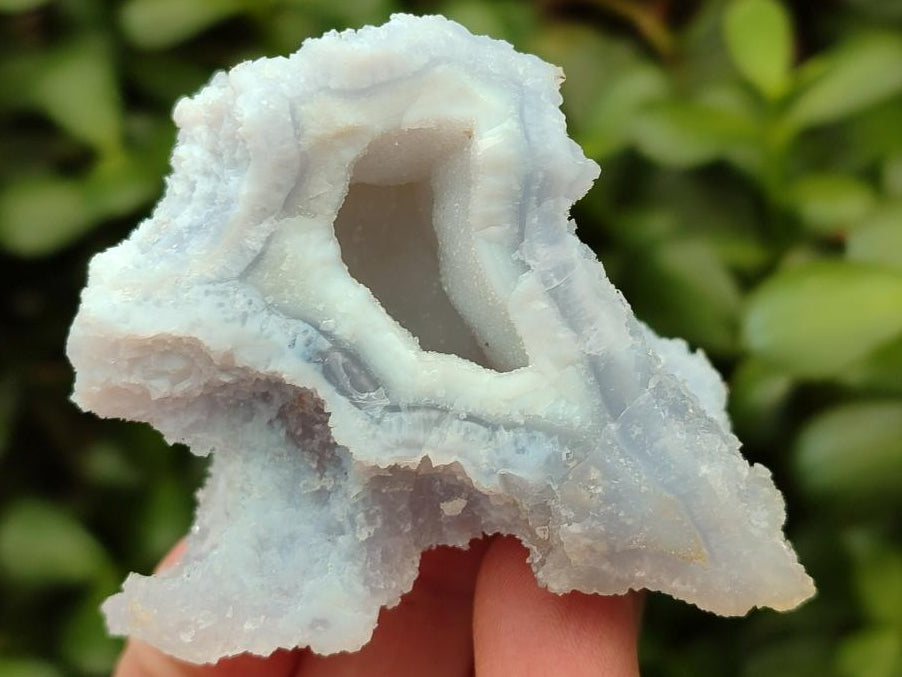 Natural Etched Blue Chalcedony Specimens x 12 From Nsanje, Malawi