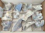 Natural Etched Blue Chalcedony Specimens x 12 From Nsanje, Malawi