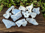 Natural Etched Blue Chalcedony Specimens x 12 From Nsanje, Malawi