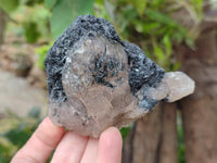Natural Smokey Quartz With Schorl Black Tourmaline Specimens x 5 From Erongo, Namibia