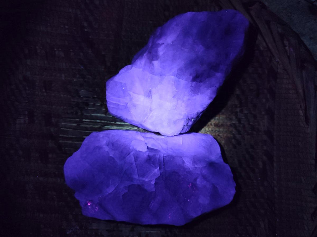 Natural Watermelon Fluorite Cobbed Specimens x 12 From Uis, Namibia