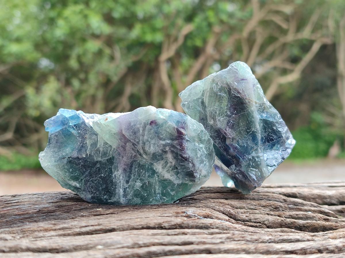 Natural Watermelon Fluorite Cobbed Specimens x 12 From Uis, Namibia