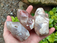 Polished Flower Agate Flames x 6 From Antsahalova, Madagascar