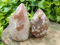 Polished Flower Agate Flames x 6 From Antsahalova, Madagascar