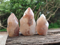 Polished Flower Agate Flames x 6 From Antsahalova, Madagascar