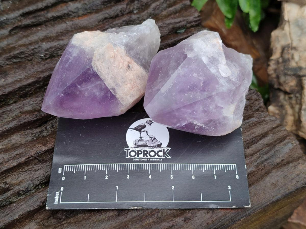 Polished Jacaranda Amethyst Crystals x 12 From Mumbwa, Zambia - Toprock Gemstones and Minerals 