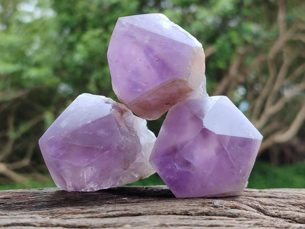Polished Jacaranda Amethyst Crystals x 12 From Mumbwa, Zambia