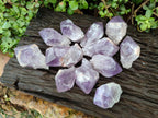 Polished Jacaranda Amethyst Crystals x 12 From Mumbwa, Zambia - Toprock Gemstones and Minerals 