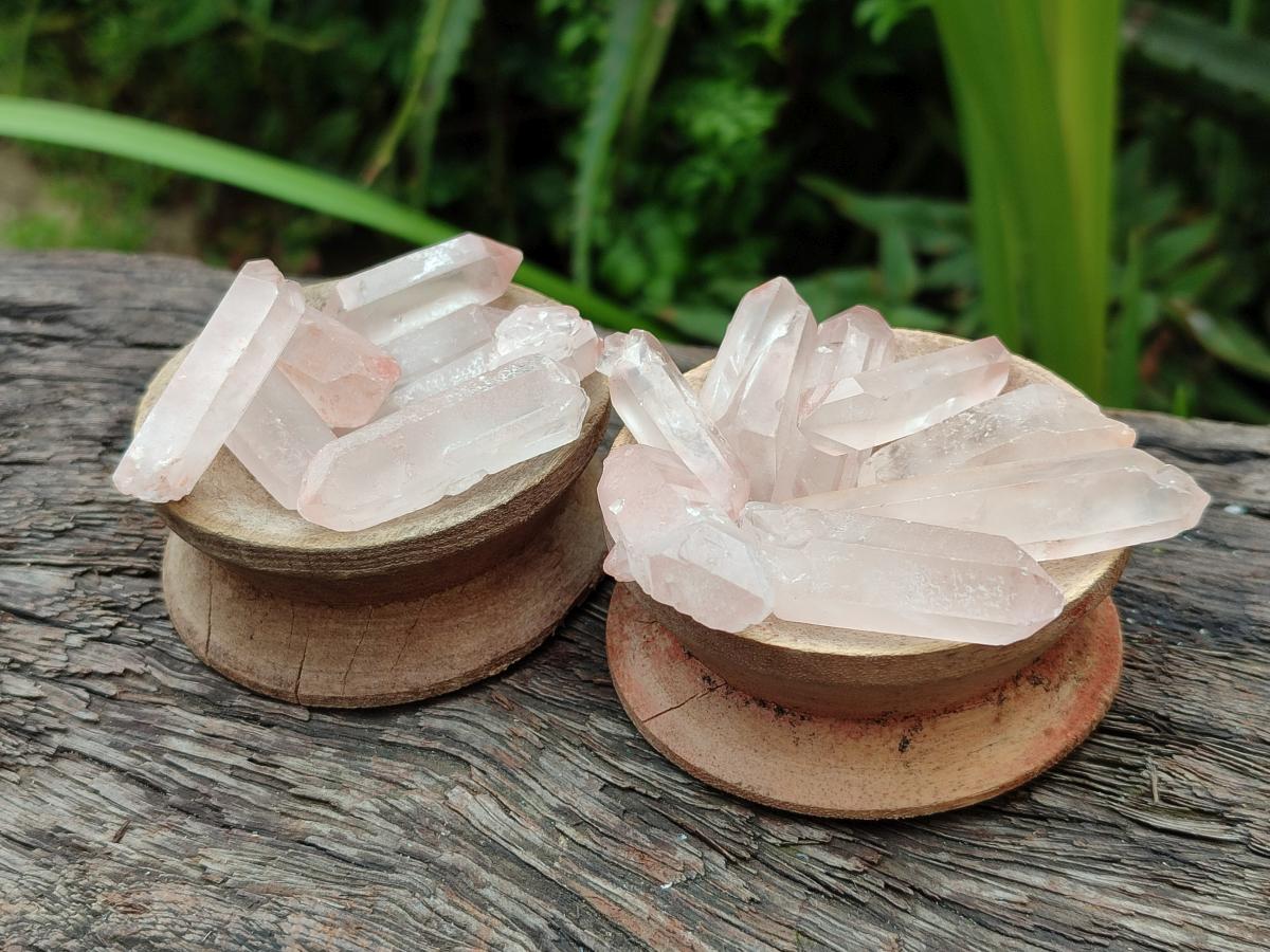 Natural Mini Double Terminated Red Hematoid Quartz Crystals x 95 From Madagascar