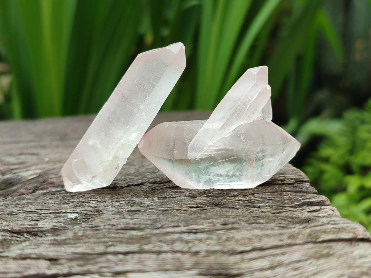 Natural Mini Double Terminated Red Hematoid Quartz Crystals x 95 From Madagascar