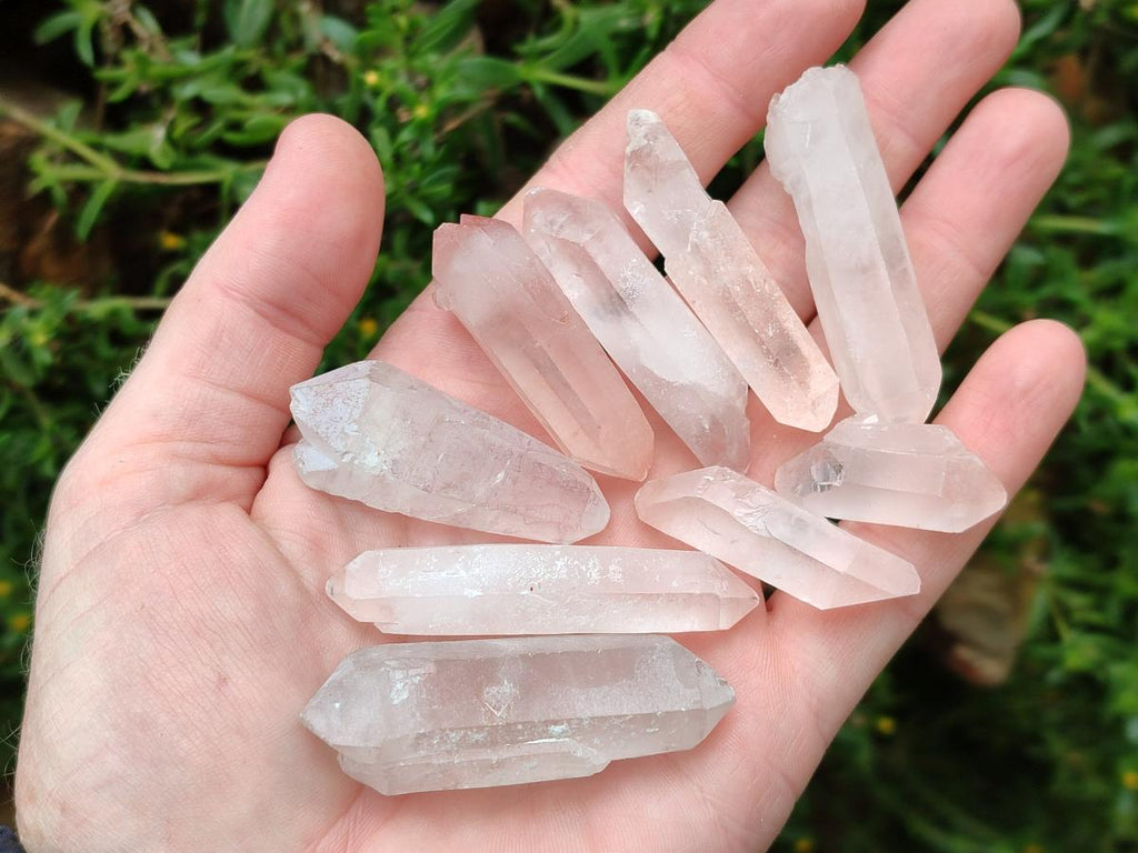 Natural Mini Double Terminated Red Hematoid Quartz Crystals x 95 From Madagascar