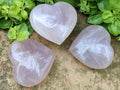 Polished Rose Quartz Hearts x 6 From Madagascar