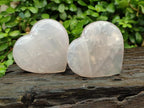 Polished Rose Quartz Hearts x 6 From Madagascar