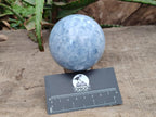 Polished Blue Calcite Spheres x 4 From Madagascar