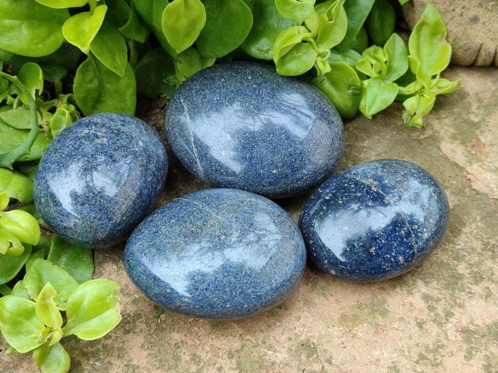 Polished Lazulite Galets x 12 From Madagascar